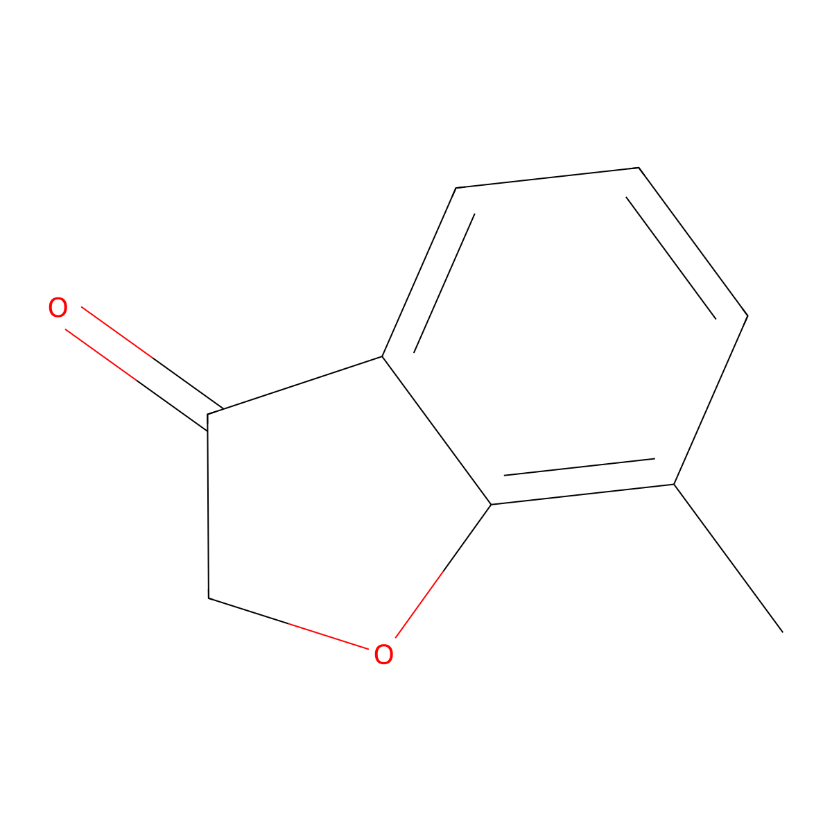 7-Methylbenzofuran-3(2H)-one molecular structure, CAS 669-04-5