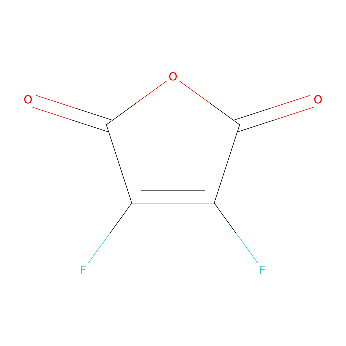 Difluoromaleic anhydride molecular structure, CAS 669-78-3