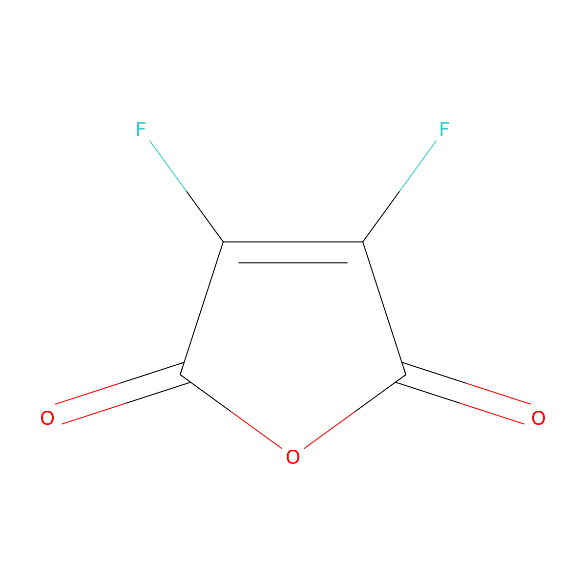 Difluoromaleic anhydride molecular structure, CAS 669-78-3