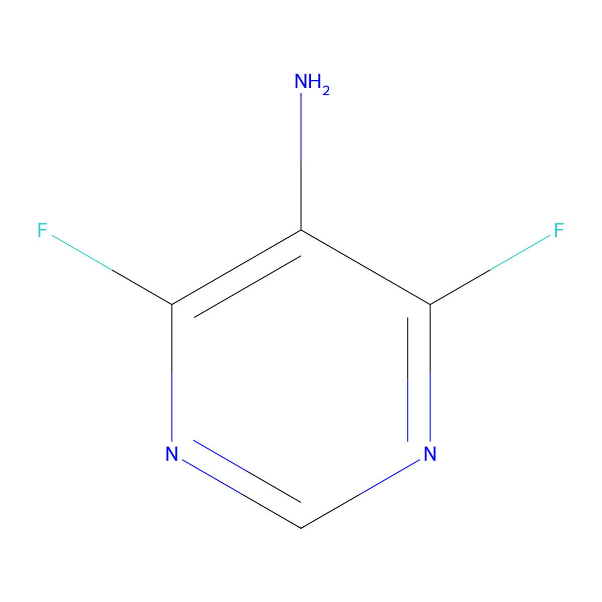 4,6-Difluoropyrimidin-5-amine molecular structure, CAS 669-80-7