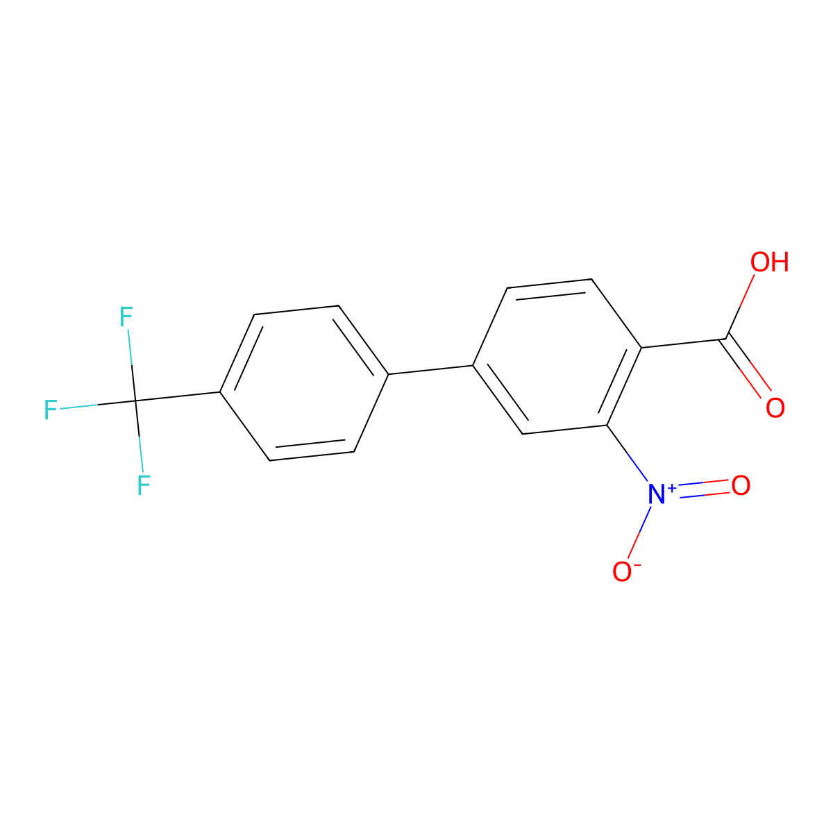 2-Nitro-4-(4-trifluoromethylphenyl)benzoic acid molecular structure, CAS 669002-26-0