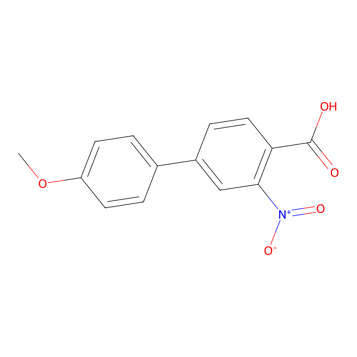 4-(4-Methoxyphenyl)-2-nitrobenzoic acid molecular structure, CAS 669002-29-3