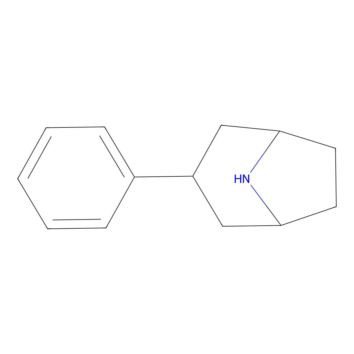 3-Phenyl-8-azabicyclo[3.2.1]octane molecular structure, CAS 669002-98-6