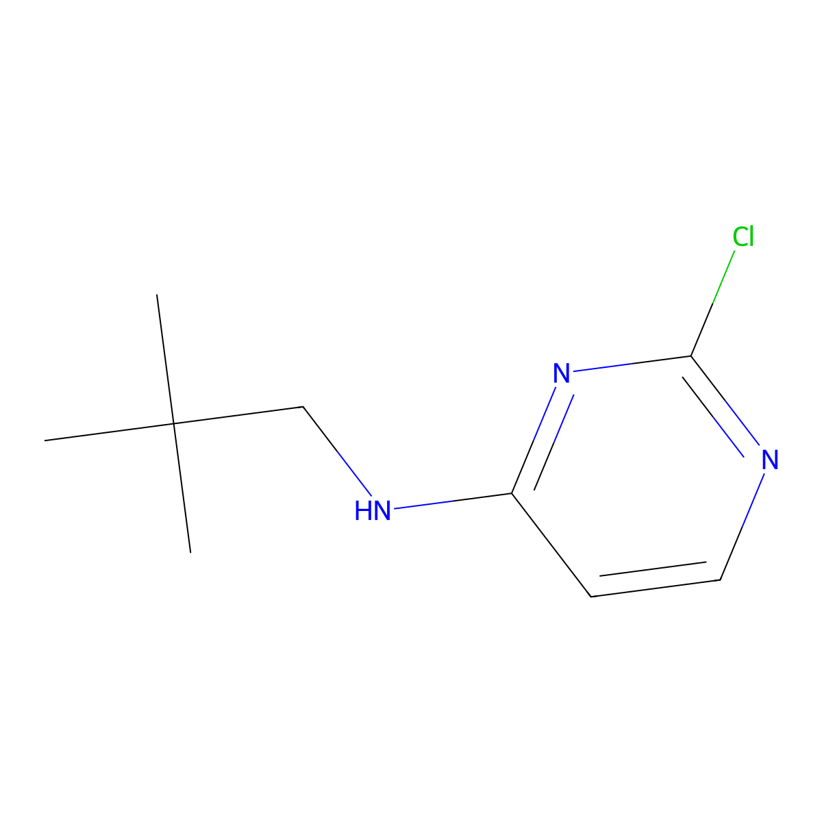 (2-Chloro-pyrimidin-4-yl)-(2,2-dimethyl-propyl)-amine molecular structure, CAS 669004-37-9