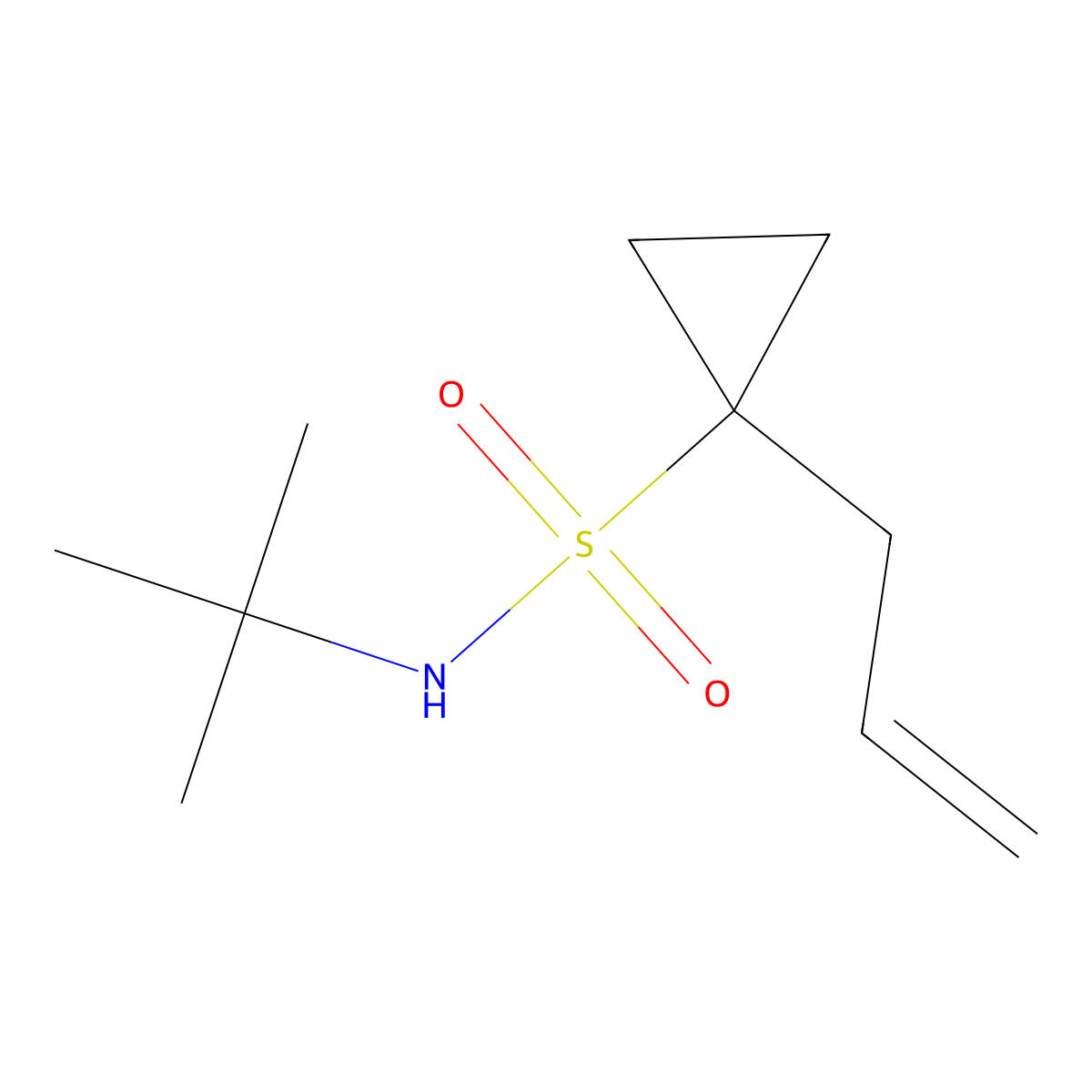 1-Allyl-N-tert-butylcyclopropane-1-sulfonamide molecular structure, CAS 669008-27-9
