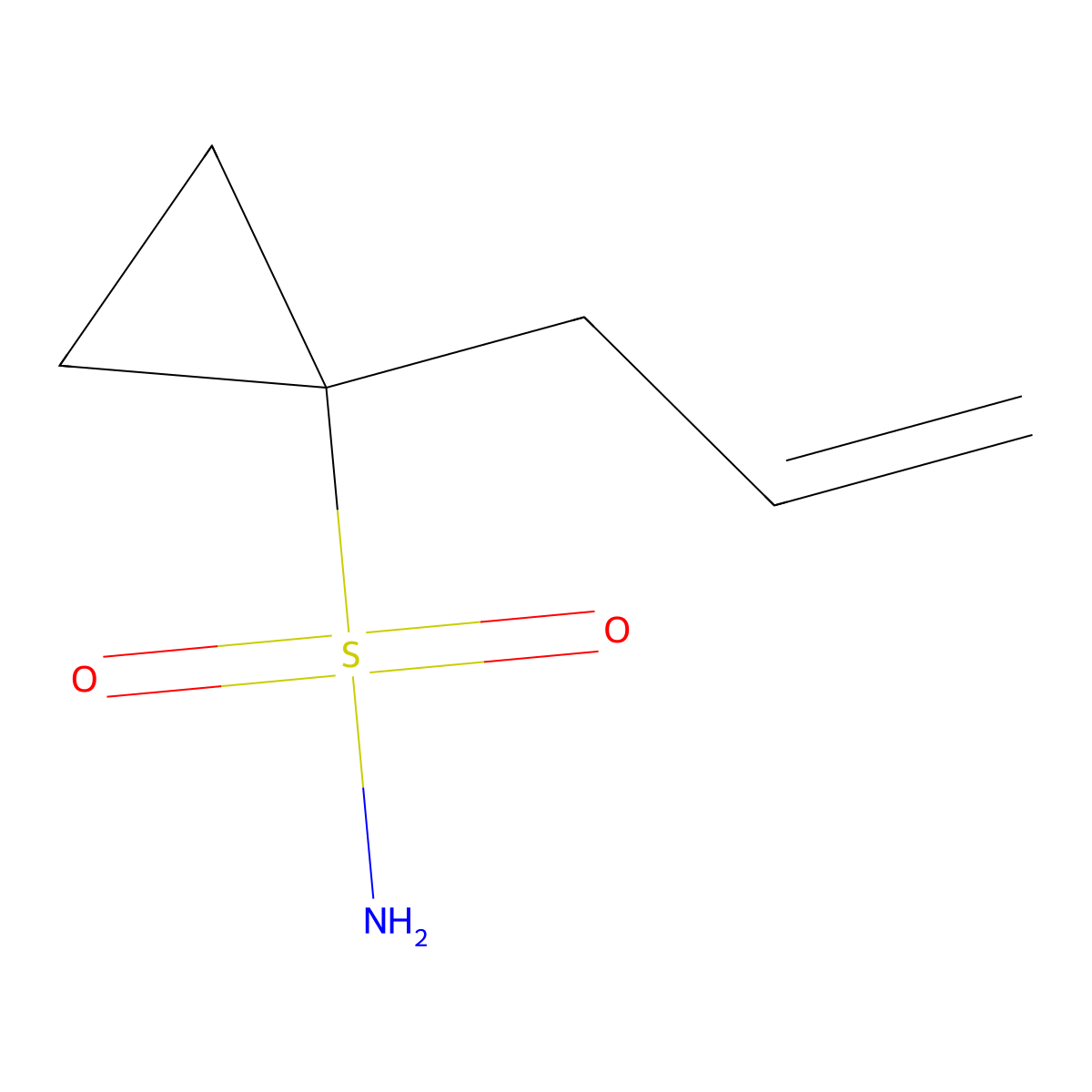1-(Prop-2-en-1-yl)cyclopropane-1-sulfonamide molecular structure, CAS 669008-28-0
