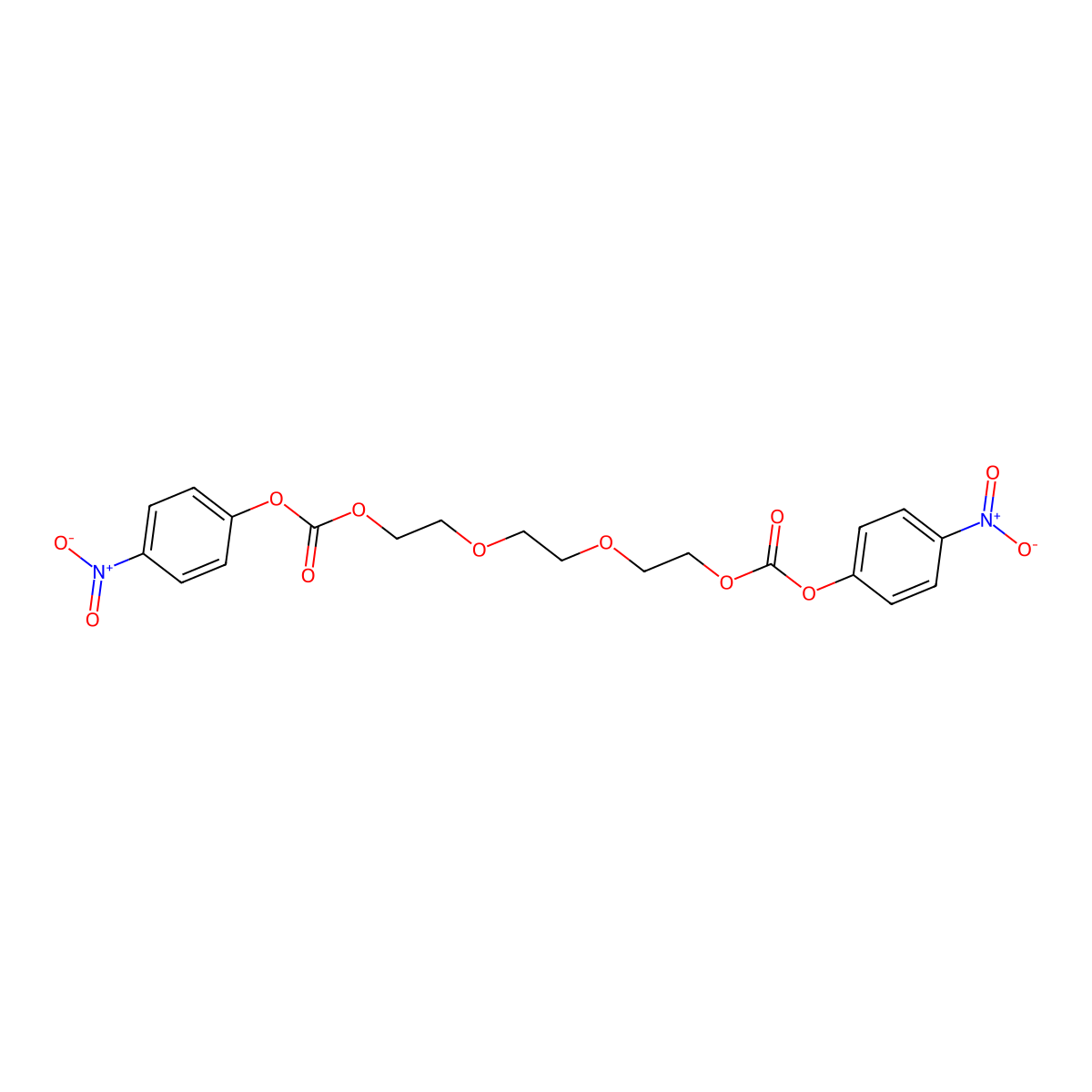 1,12-Bis(4-nitrophenyl) 2,5,8,11-tetraoxadodecanedioate molecular structure, CAS 669012-99-1