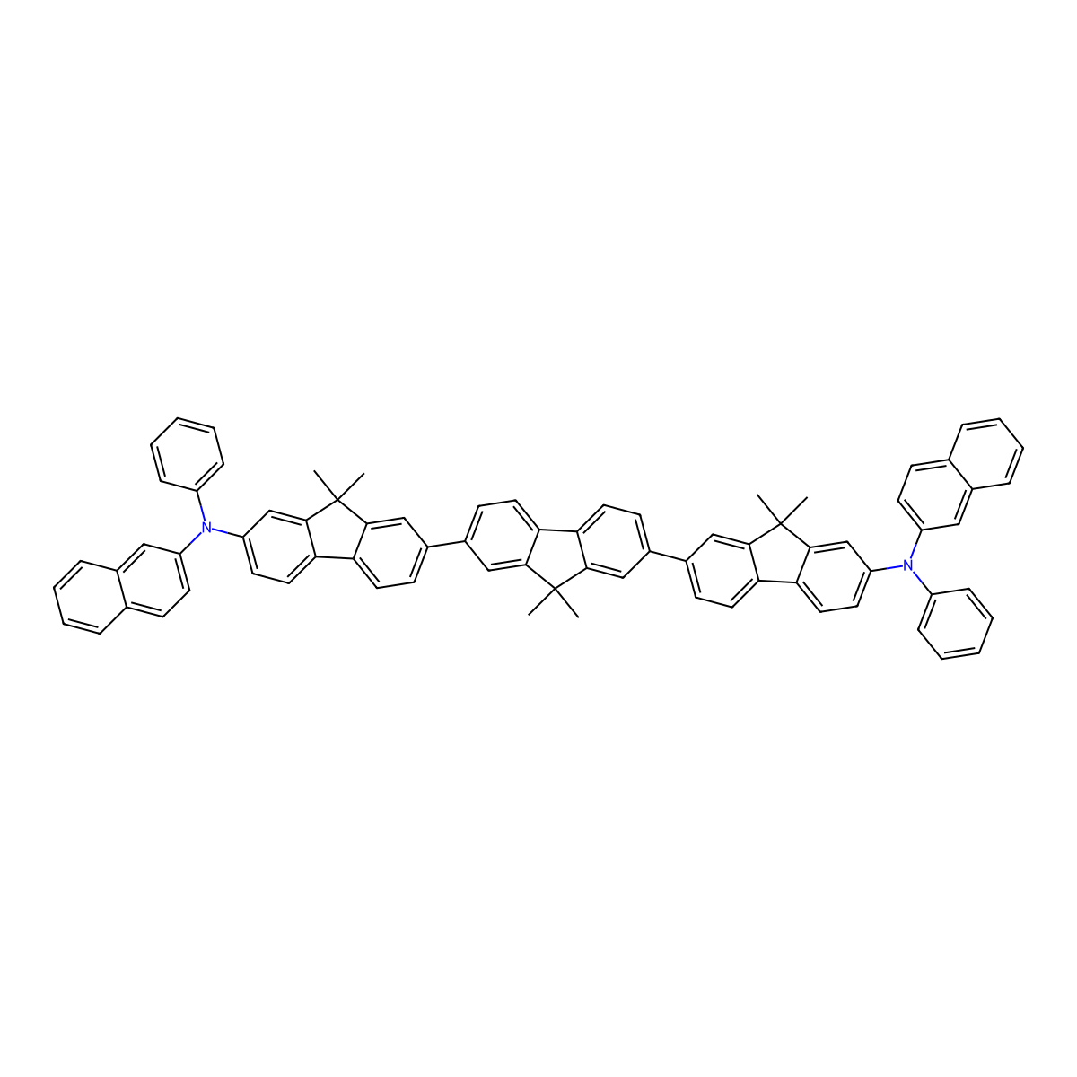 7-[7-[9,9-Dimethyl-7-(N-naphthalen-2-ylanilino)fluoren-2-yl]-9,9-dimethylfluoren-2-yl]-9,9-dimethyl-N-naphthalen-2-yl-N-phenylfluoren-2-amine molecular structure, CAS 669016-17-5