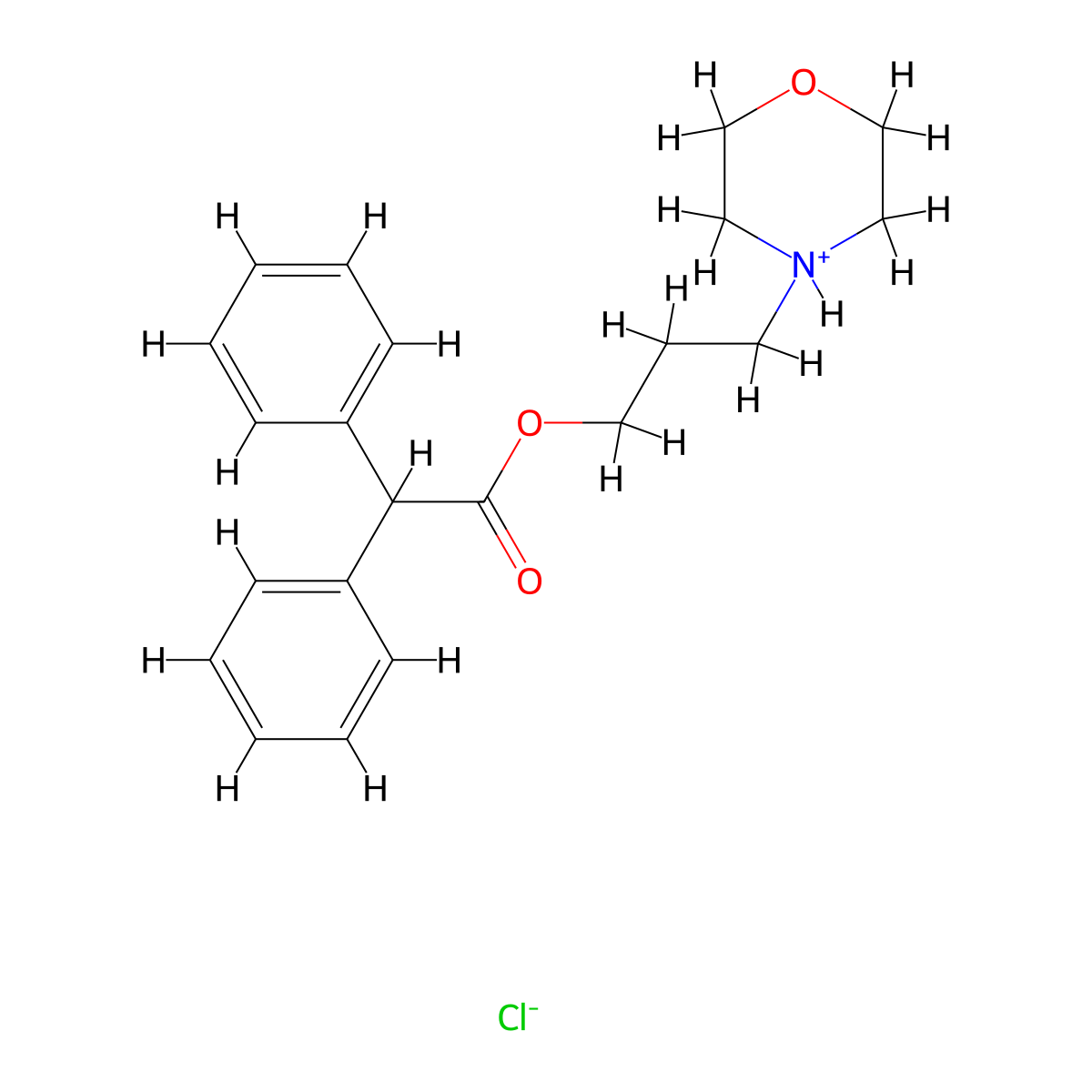 3-(Morpholin-4-yl)propyl diphenylacetate--hydrogen chloride (1/1) molecular structure, CAS 66902-51-0