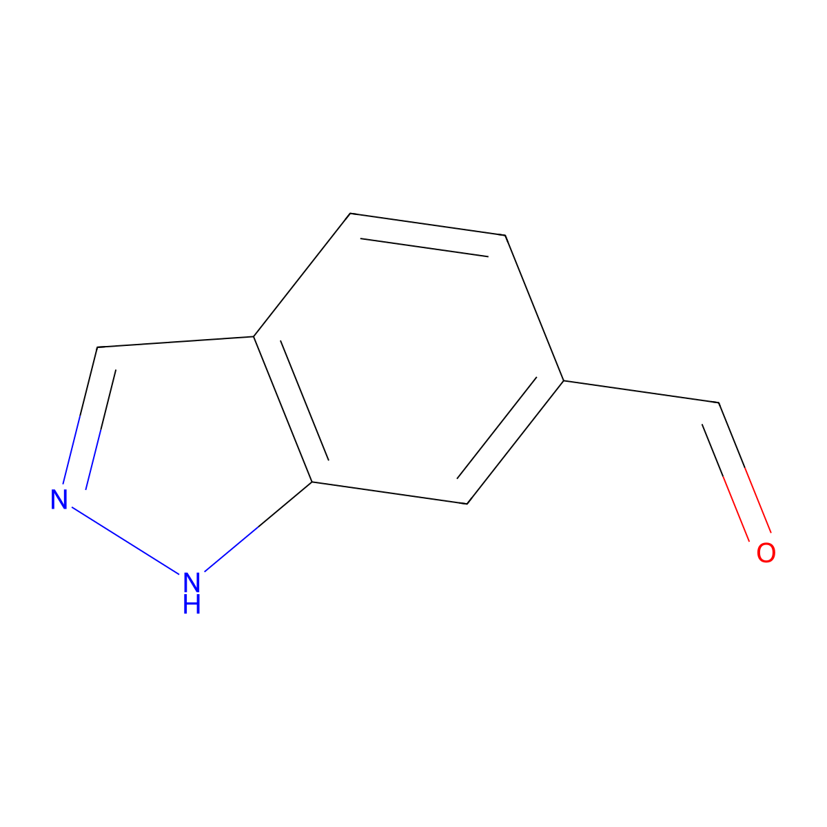 1H-Indazole-6-carbaldehyde molecular structure, CAS 669050-69-5