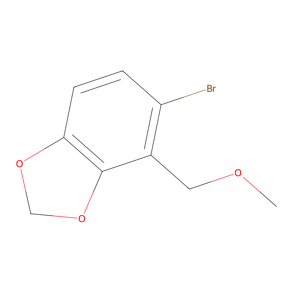 5-Bromo-4-(methoxymethyl)benzo[d][1,3]dioxole molecular structure, CAS 669051-20-1