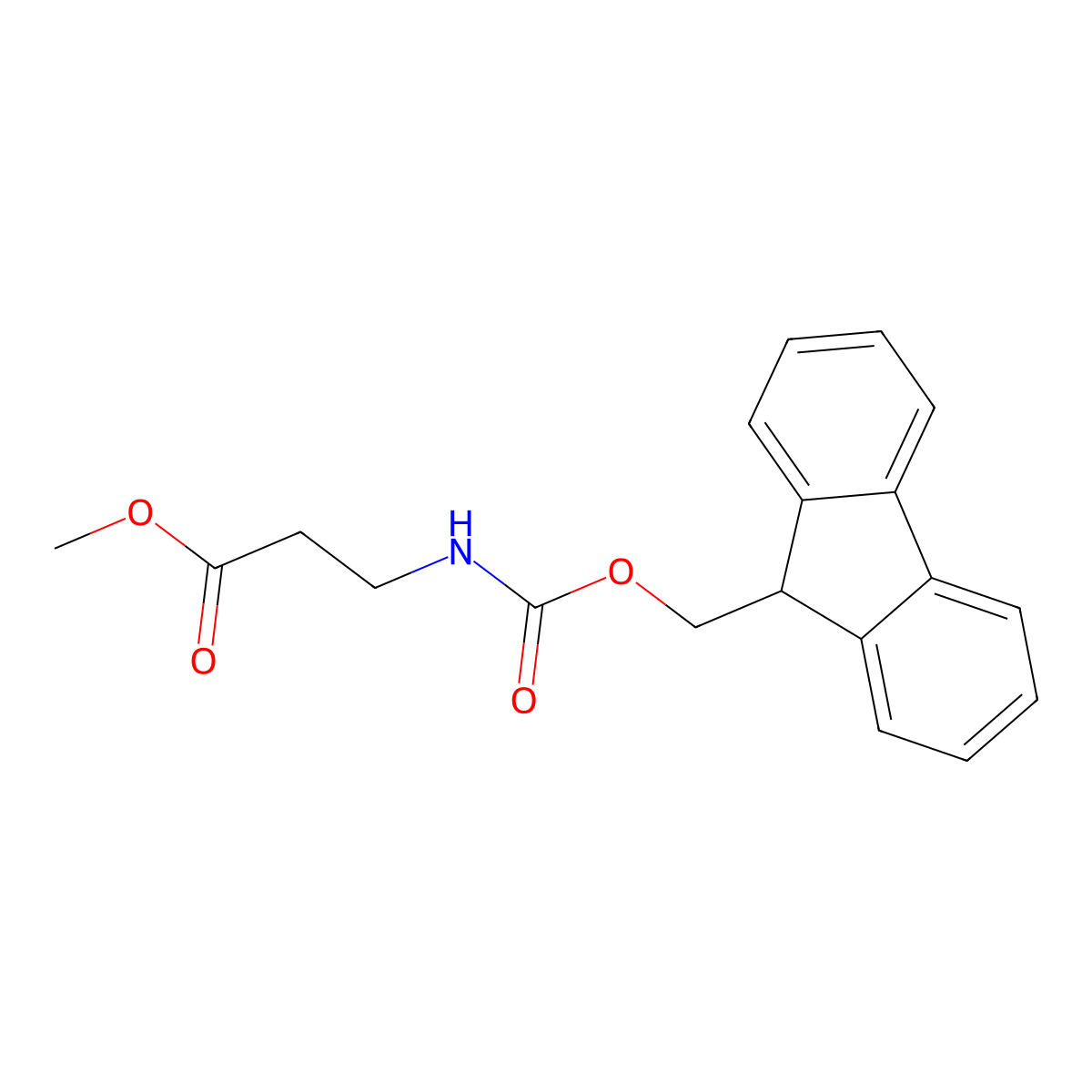 Methyl 3-([(9h-fluoren-9-ylmethoxy)carbonyl]amino)propanoate molecular structure, CAS 669058-18-8