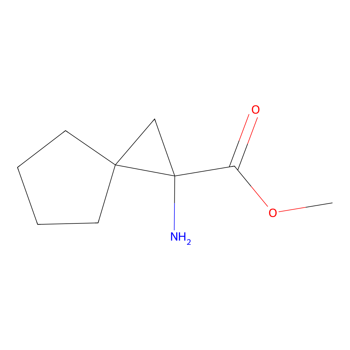 Methyl 1-aminospiro[2.4]heptane-1-carboxylate molecular structure, CAS 669058-67-7