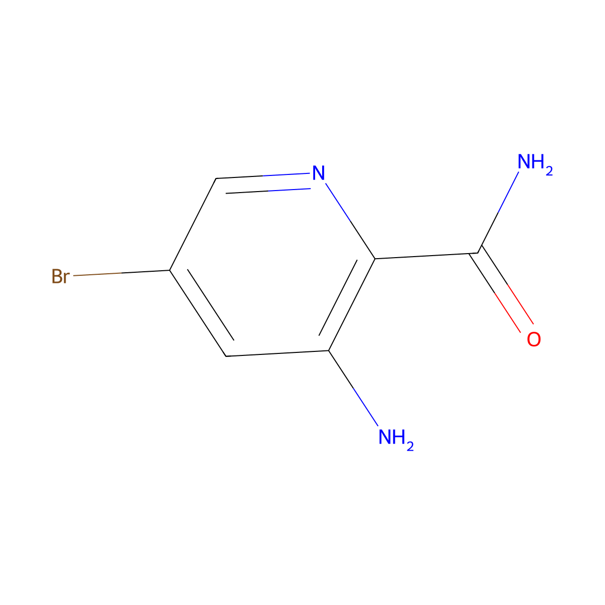 3-Amino-5-bromopyridine-2-carboxamide molecular structure, CAS 669066-89-1