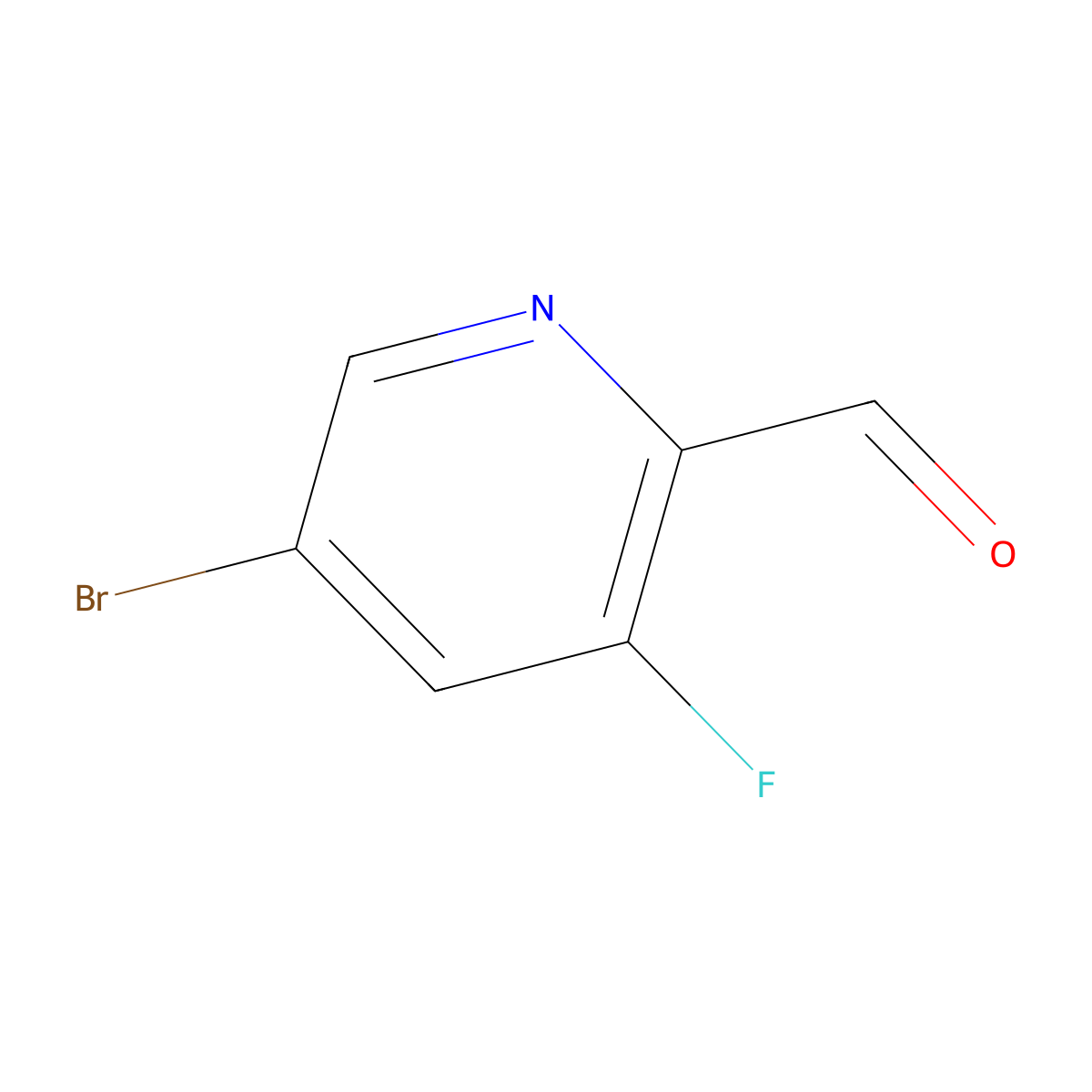 5-Bromo-3-fluoropyridine-2-carbaldehyde molecular structure, CAS 669066-93-7