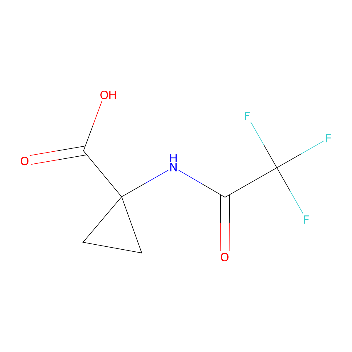 1-(2,2,2-Trifluoroacetamido)cyclopropane-1-carboxylic acid molecular structure, CAS 669066-98-2