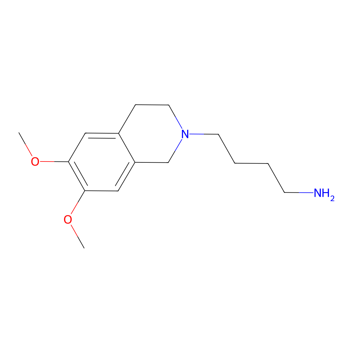 4-(6,7-Dimethoxy-1,2,3,4-tetrahydroisoquinolin-2-YL)butan-1-amine molecular structure, CAS 669067-80-5