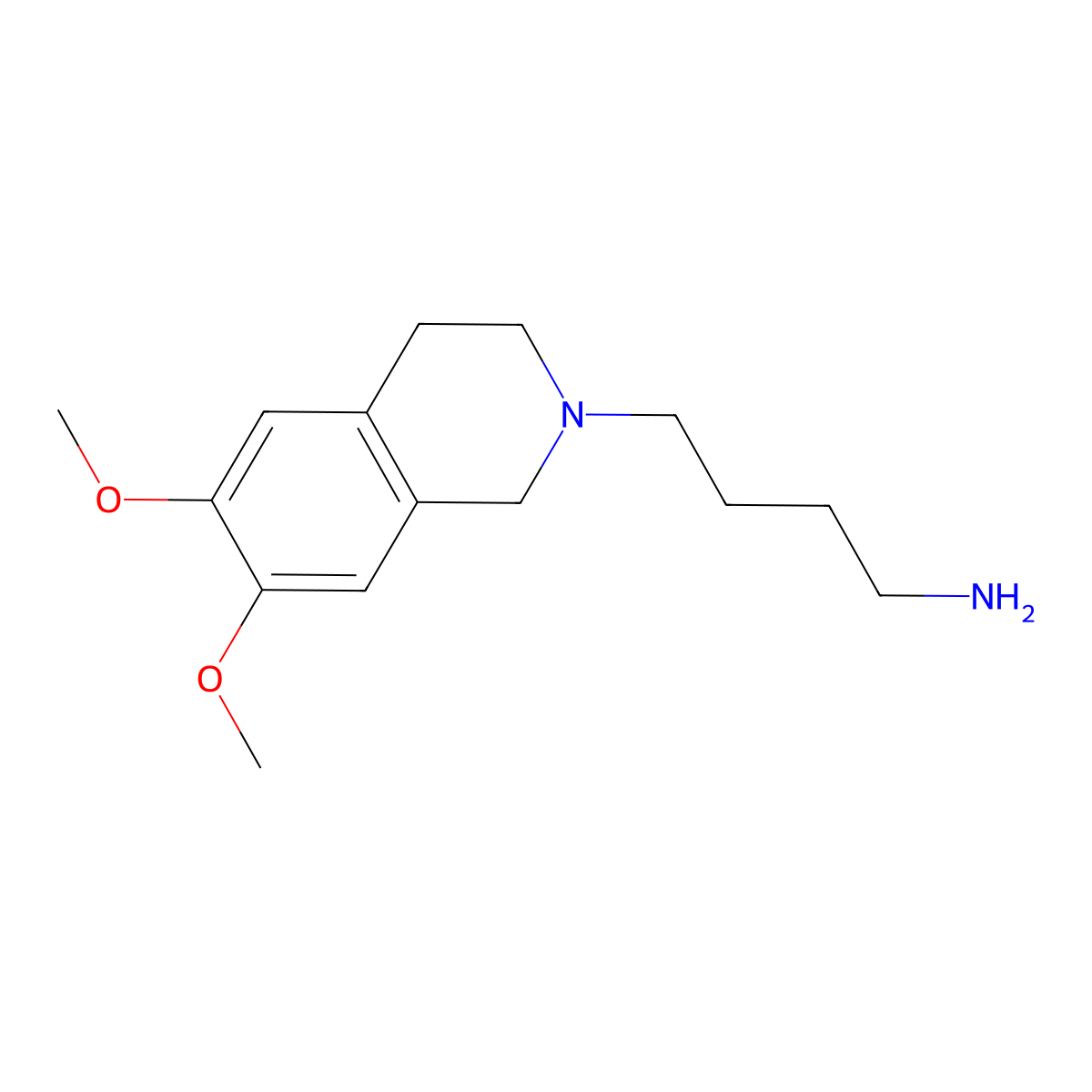 4-(6,7-Dimethoxy-1,2,3,4-tetrahydroisoquinolin-2-YL)butan-1-amine molecular structure, CAS 669067-80-5