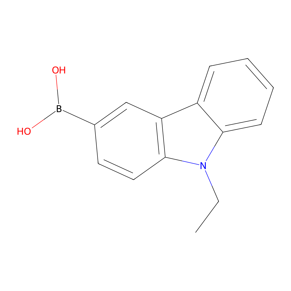 9-Ethylcarbazole-3-boronic Acid molecular structure, CAS 669072-93-9