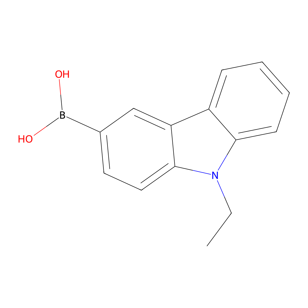 9-Ethylcarbazole-3-boronic Acid molecular structure, CAS 669072-93-9