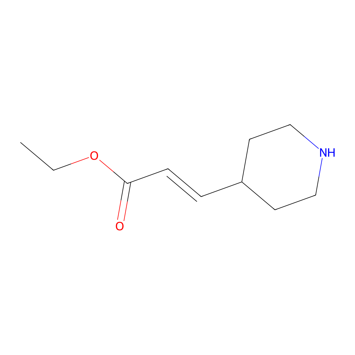 (E)-Ethyl 3-(piperidin-4-yl)acrylate molecular structure, CAS 669074-80-0