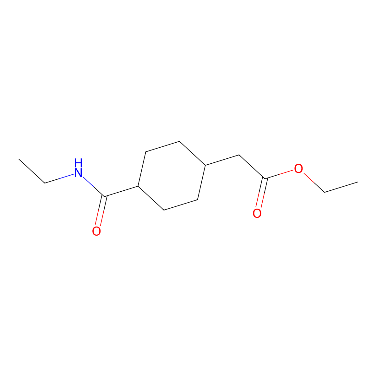 Ethyl 2-[trans-4-(Ethylcarbamoyl)cyclohexyl]acetate molecular structure, CAS 669080-91-5