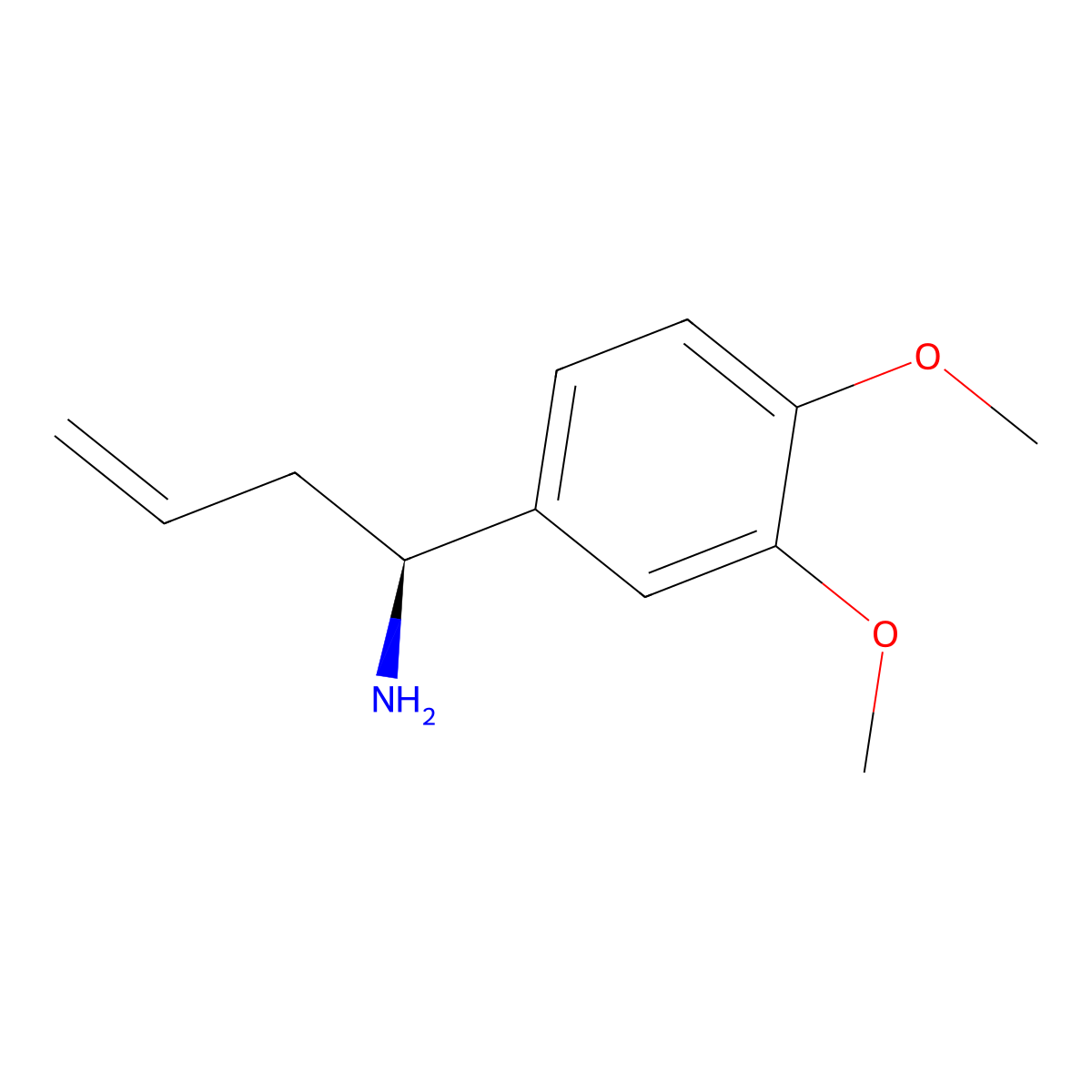 (S)-1-(3,4-Dimethoxyphenyl)but-3-en-1-amine molecular structure, CAS 669081-33-8