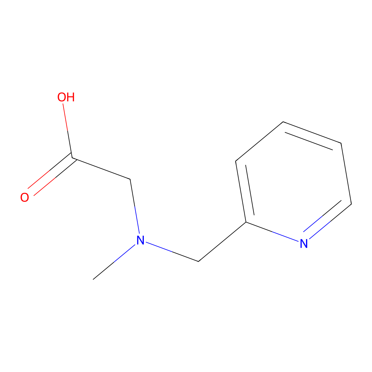 (Methyl-pyridin-2-ylmethyl-amino)-acetic acid molecular structure, CAS 669083-52-7