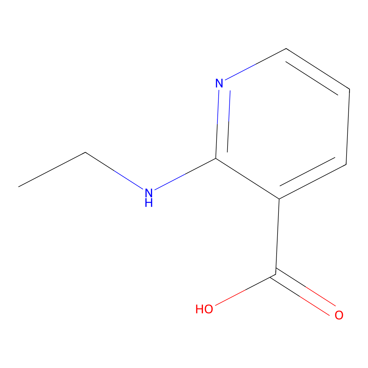 2-(Ethylamino)nicotinic acid molecular structure, CAS 669087-25-6