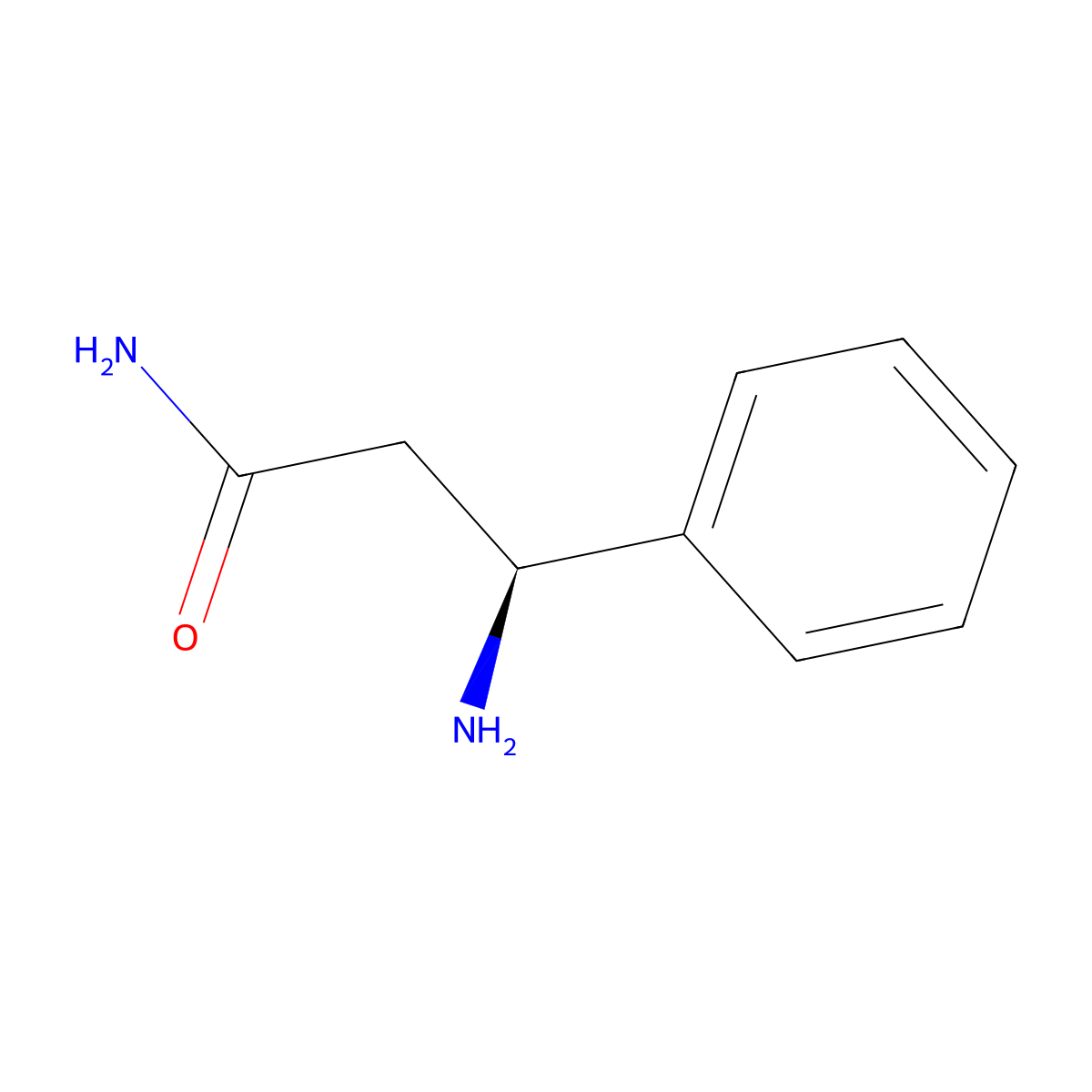 (3s)-3-Amino-3-phenylpropanamide molecular structure, CAS 669087-29-0