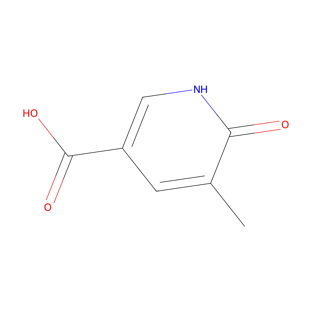 5-Methyl-6-oxo-1,6-dihydropyridine-3-carboxylic acid molecular structure, CAS 66909-27-1