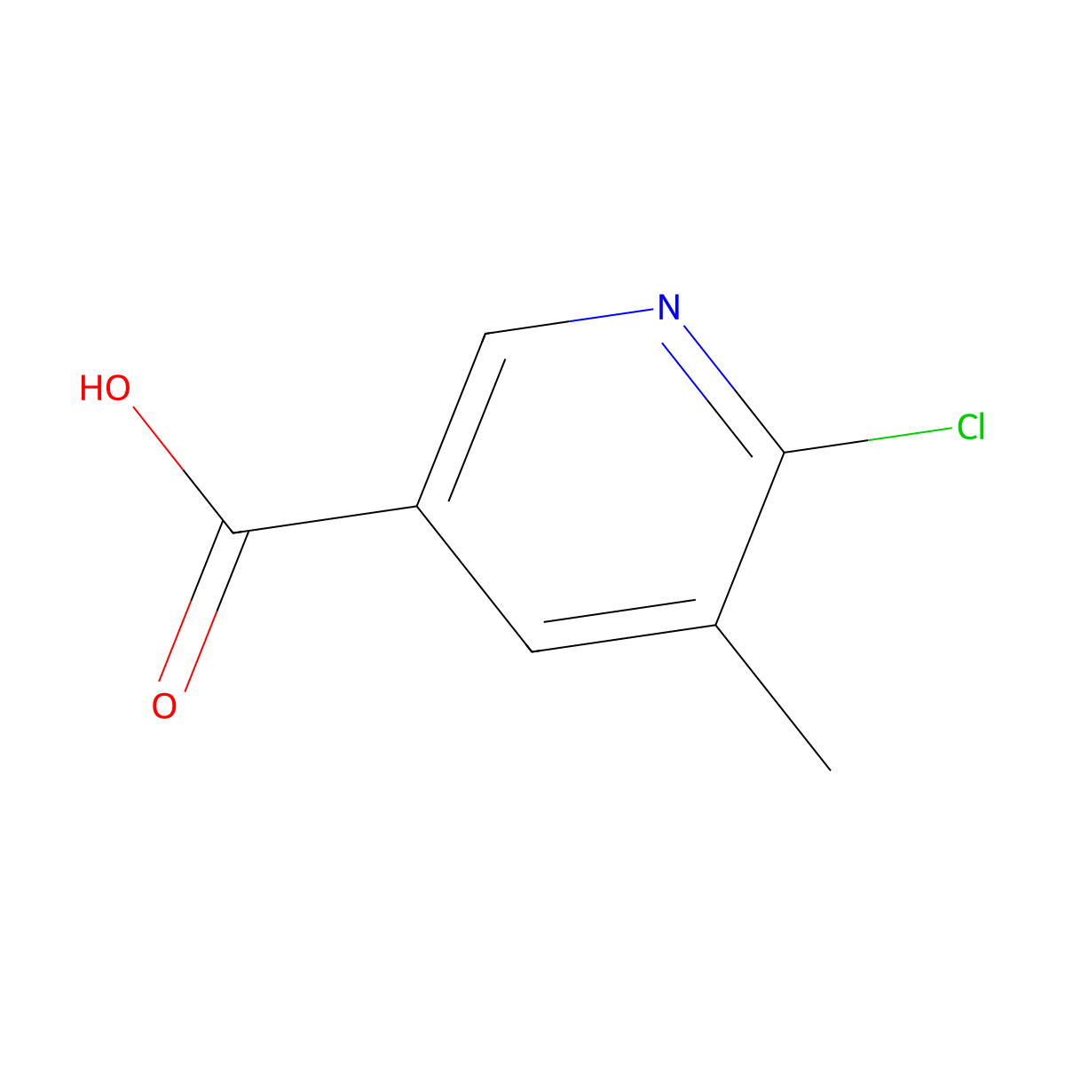 6-Chloro-5-methylnicotinic acid molecular structure, CAS 66909-29-3