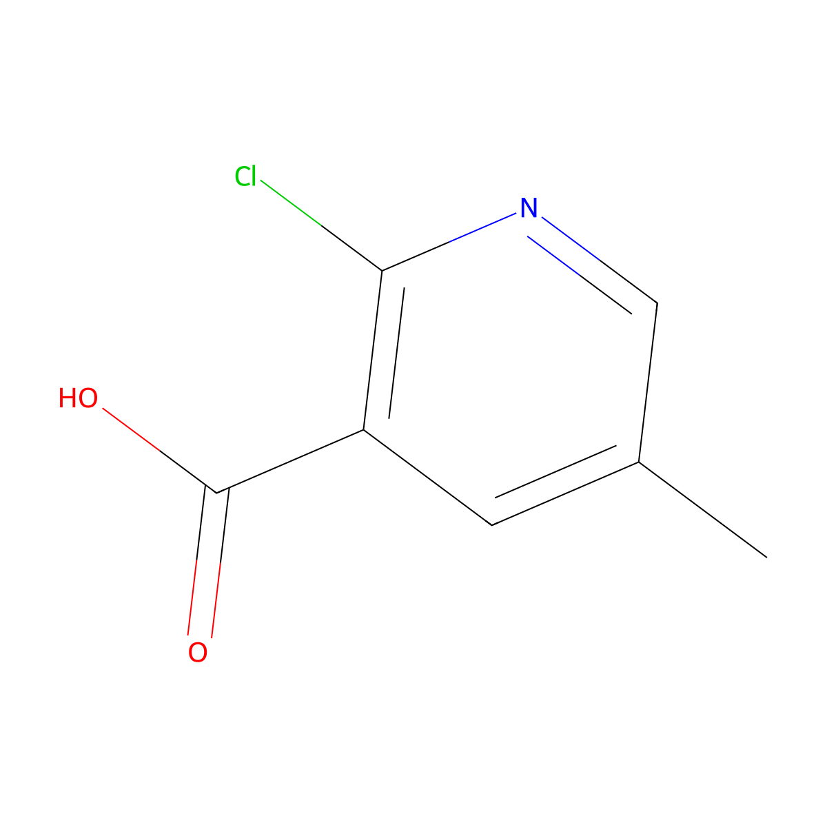 2-Chloro-5-methylnicotinic acid molecular structure, CAS 66909-30-6
