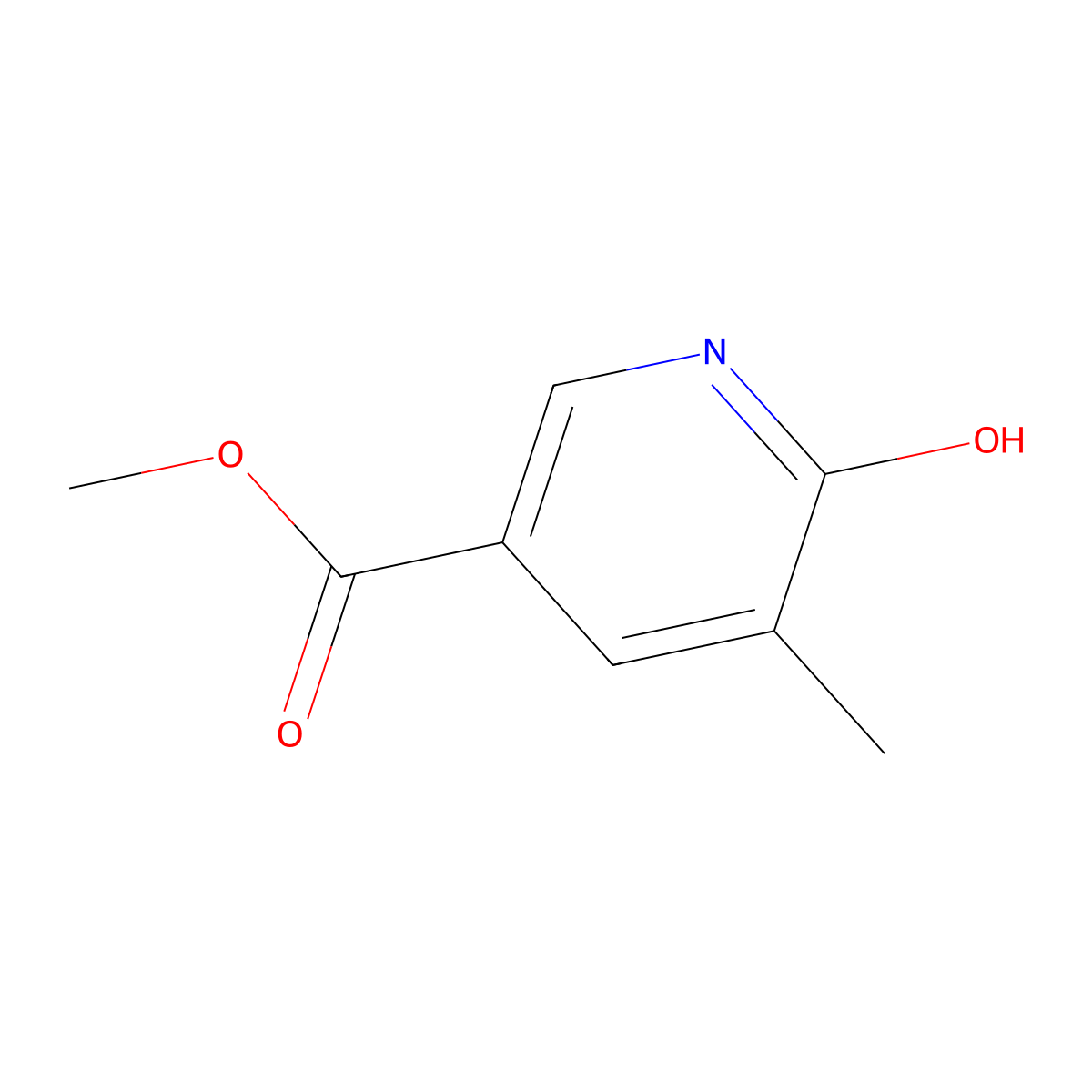 Methyl 1,6-dihydro-5-methyl-6-oxo-3-pyridinecarboxylate molecular structure, CAS 66909-31-7