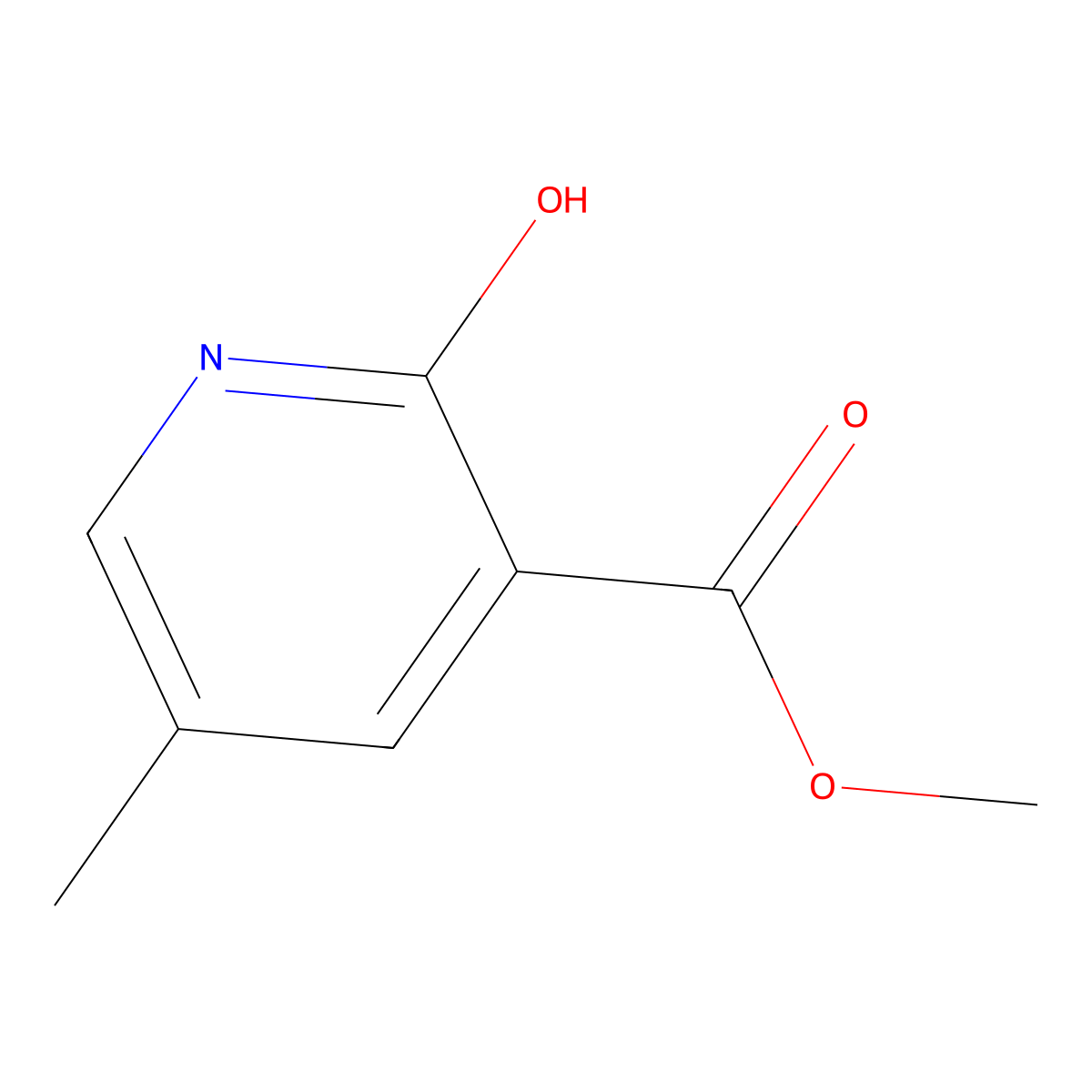Methyl 2-hydroxy-5-methylnicotinate molecular structure, CAS 66909-32-8