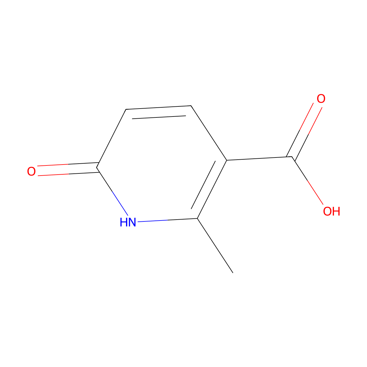 6-Hydroxy-2-methylnicotinic acid molecular structure, CAS 66909-37-3