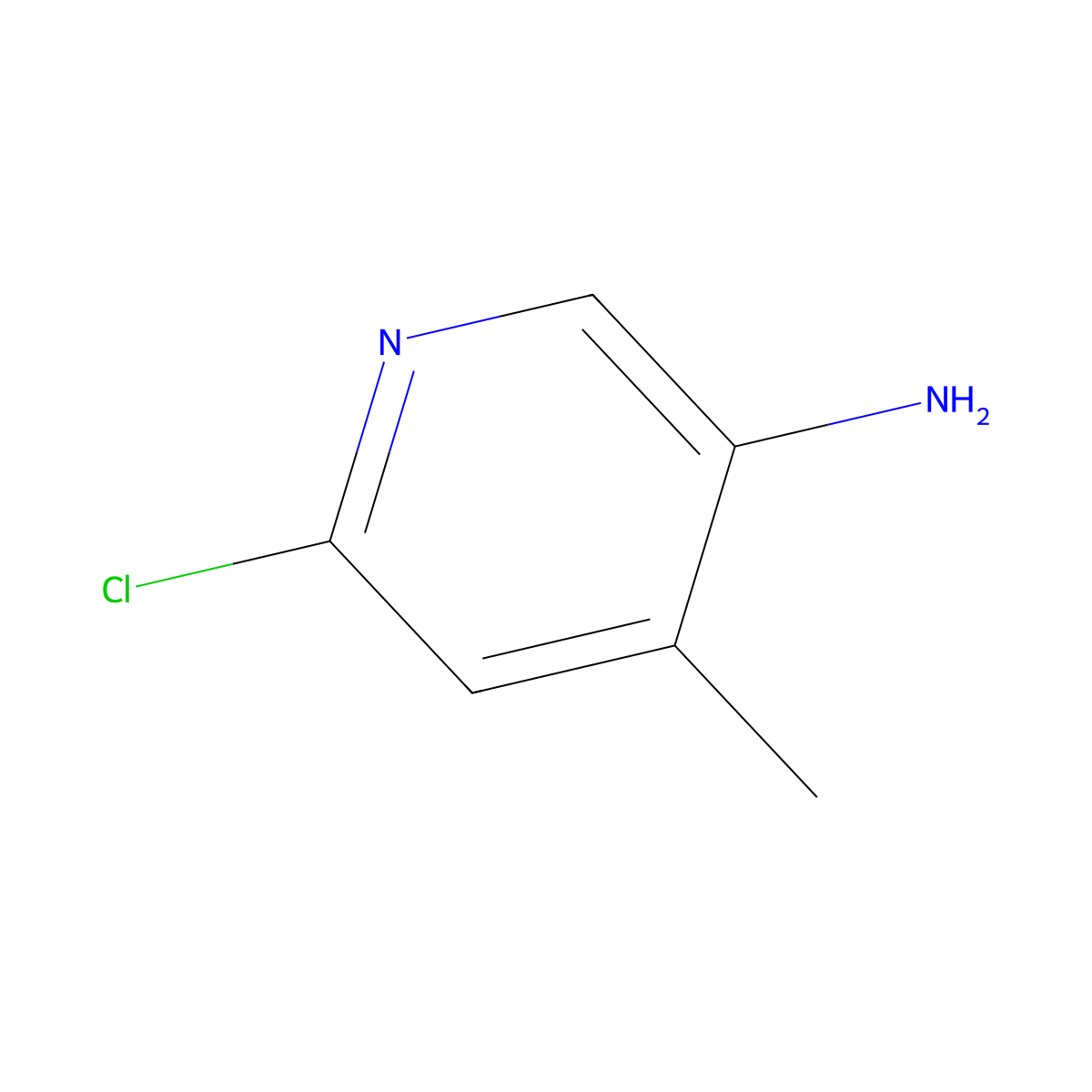 3-Amino-6-chloro-4-picoline molecular structure, CAS 66909-38-4