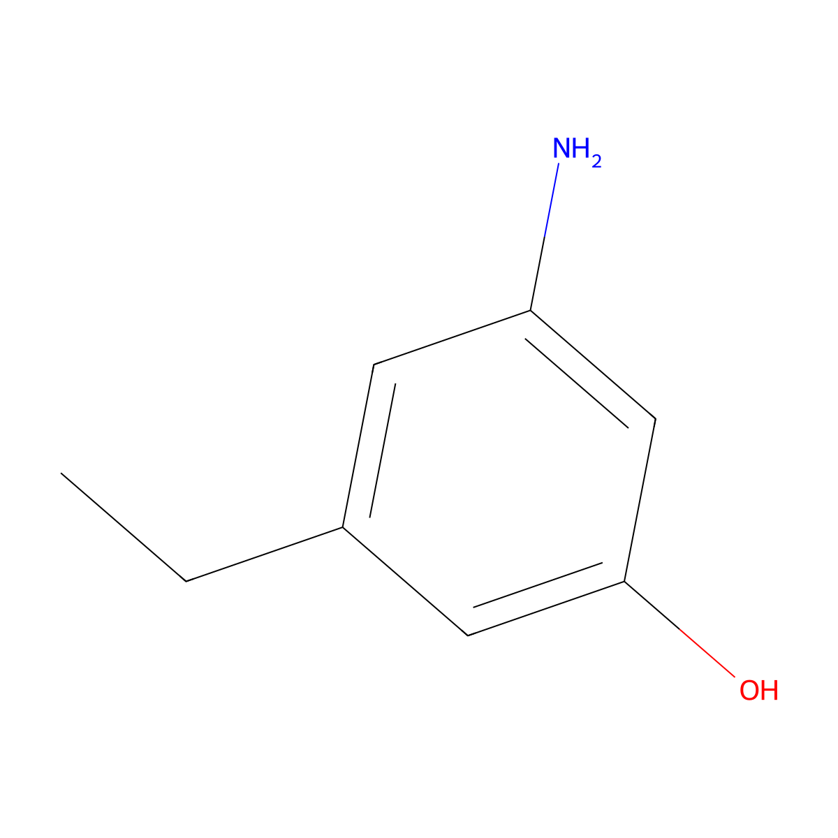 3-Amino-5-ethylphenol molecular structure, CAS 669091-99-0