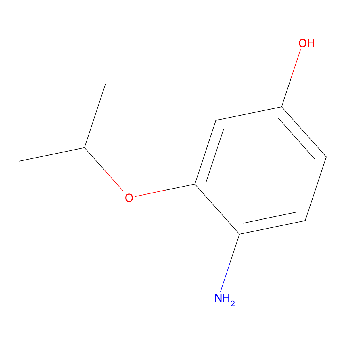 4-Amino-3-isopropoxyphenol molecular structure, CAS 669092-13-1