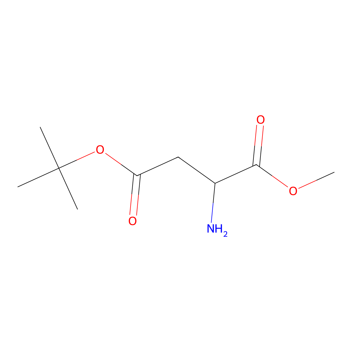 4-tert-Butyl 1-methyl aspartate molecular structure, CAS 6691-11-8