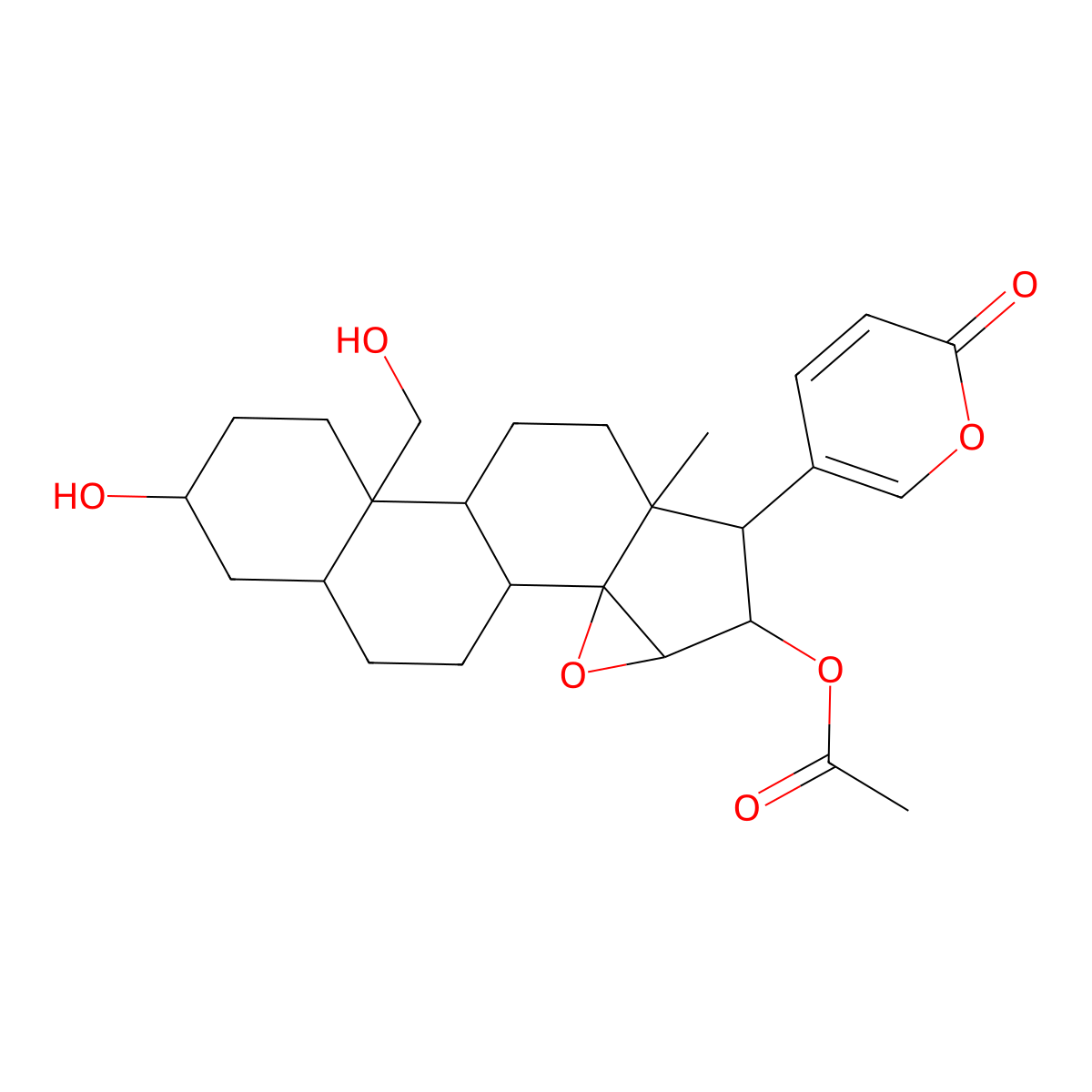 Cinobufaginol molecular structure, CAS 6691-83-4