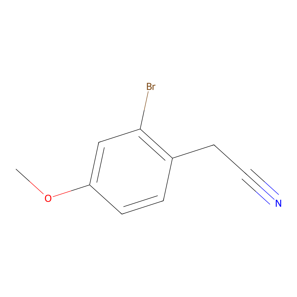 2-(2-Bromo-4-methoxyphenyl)acetonitrile molecular structure, CAS 66916-98-1