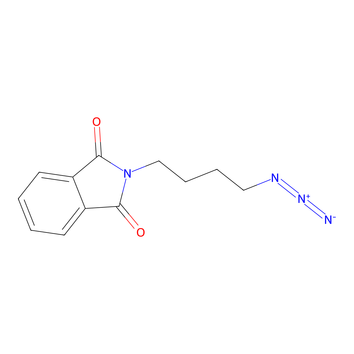 2-(4-Azidobutyl)isoindoline-1,3-dione molecular structure, CAS 66917-06-4