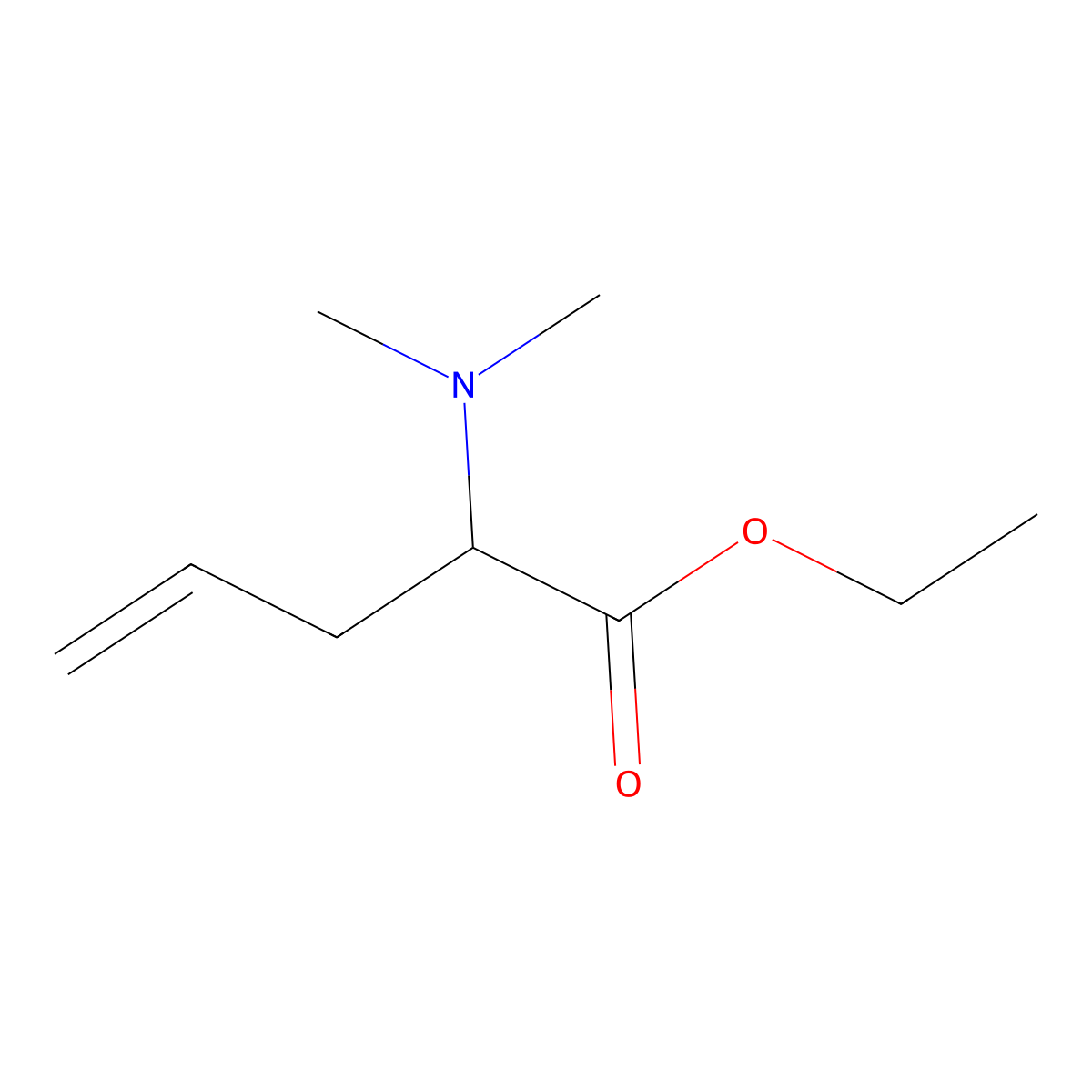 4-Pentenoic acid, 2-(dimethylamino)-, ethyl ester molecular structure, CAS 66917-63-3