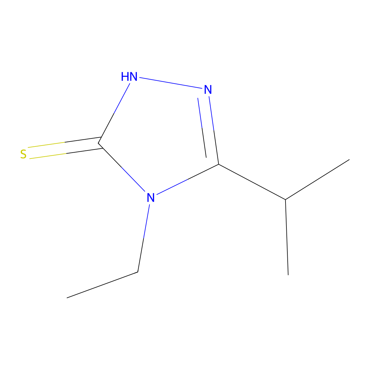4-ethyl-5-isopropyl-4H-1,2,4-triazole-3-thiol molecular structure, CAS 66921-11-7