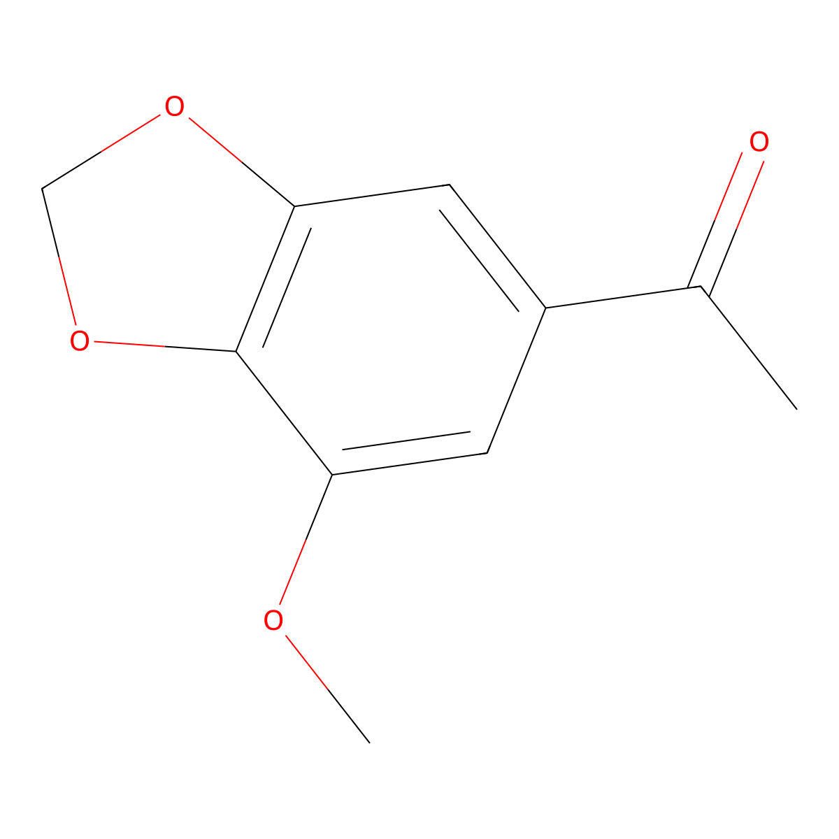 Acetophenone, 5-methoxy-3,4-methylenedioxy- molecular structure, CAS 66922-69-8