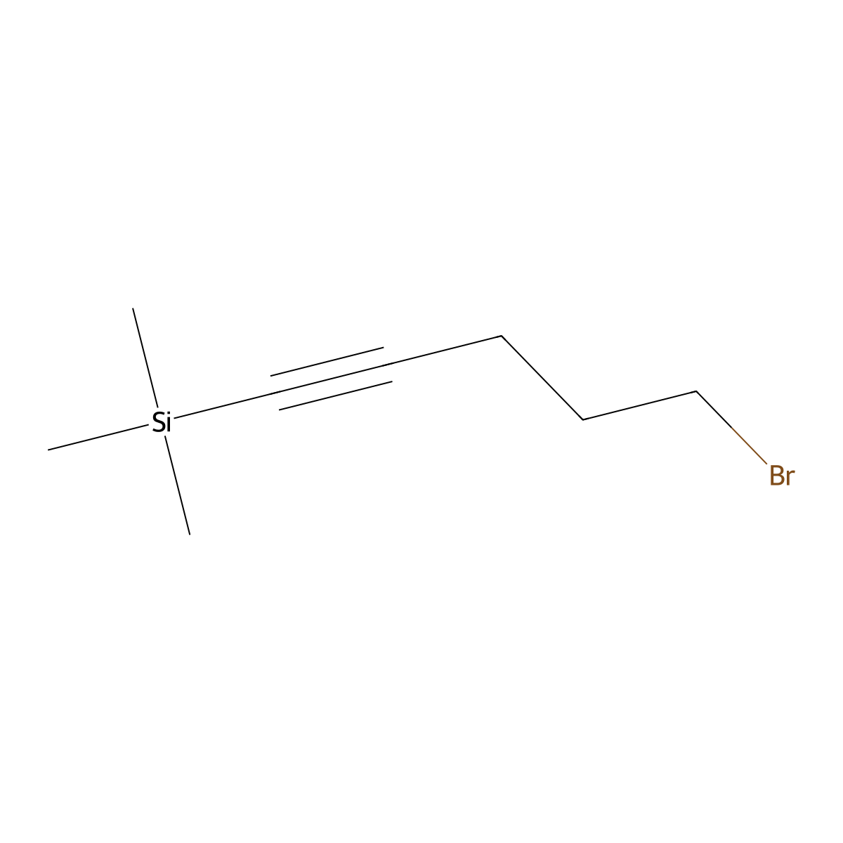 (5-Bromopent-1-yn-1-yl)trimethylsilane molecular structure, CAS 66927-74-0