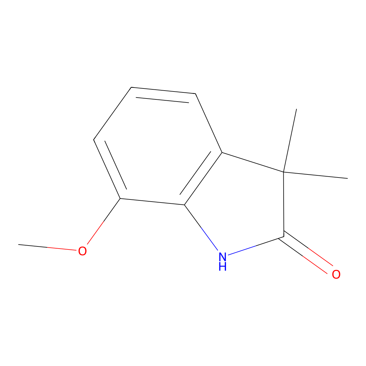 7-Methoxy-3,3-dimethylindolin-2-one molecular structure, CAS 66931-30-4