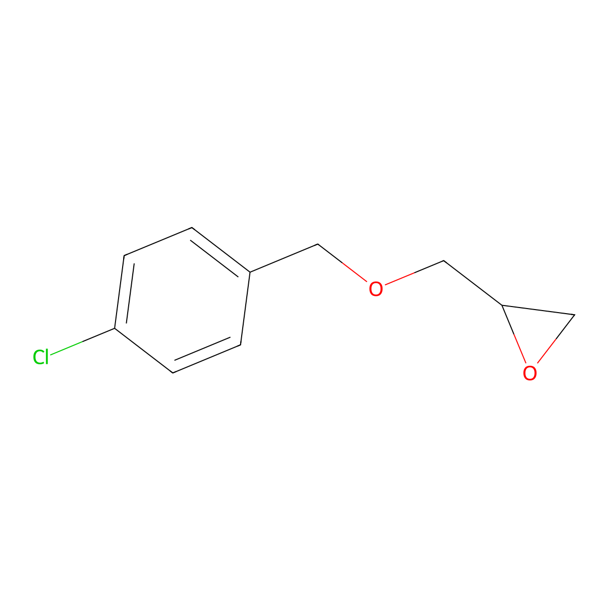 2-{[(4-Chlorophenyl)methoxy]methyl}oxirane molecular structure, CAS 66931-55-3