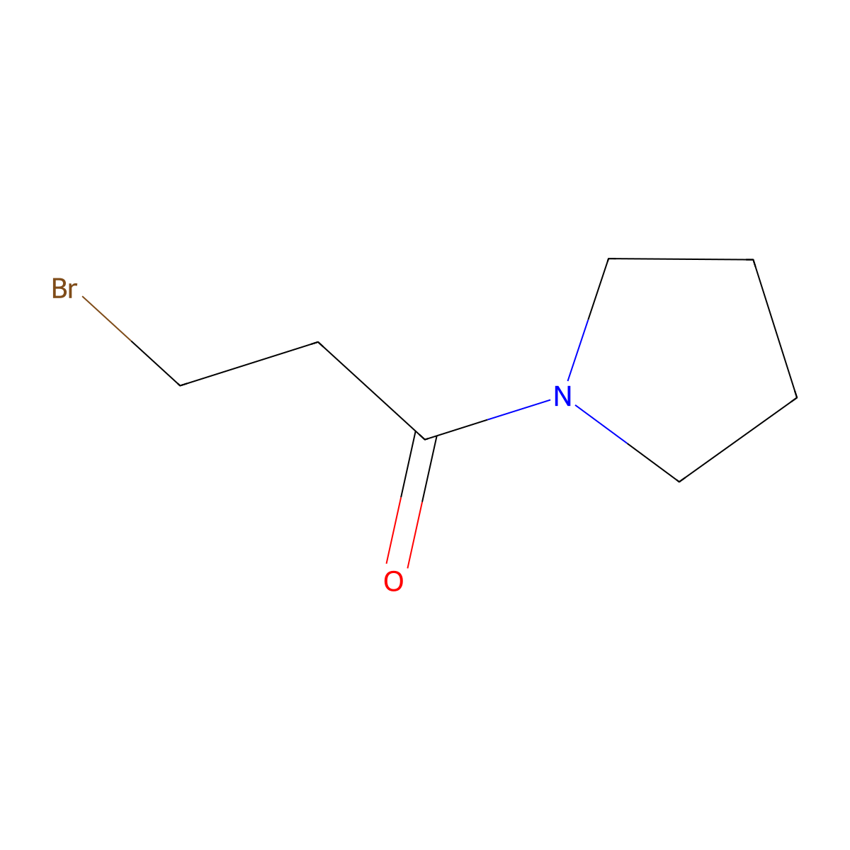 3-Bromo-1-(pyrrolidin-1-yl)propan-1-one molecular structure, CAS 66932-80-7